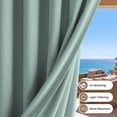 thumbnail image 2 of Snubbull Outdoor Privacy Curtains for 10x13ft Gazebo, 4 Panels Waterproof Sidewalls with Zippers & Tiebacks, Replacement Curtains for Patio Canopy, Calcite Blue, Only Curtain, 2 of 11