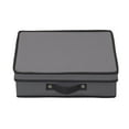 thumbnail image 5 of Household Essentials Charger Plate Storage Box, Holds 12 Charger Plates with Felt Protectors, Windowed Clear Front Panel, Sturdy Siding with Handles, Fully Removable Lid, Gray, 5 of 7