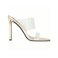 thumbnail image 2 of Women's Clear Pointed Toe Sandals Stiletto Heels Transparent Strap High Heels Slip On Clear Heel, 2 of 5