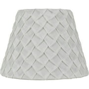 Better Homes & Gardens Pleated Fabric Empire Table Lamp Shade, White Finish