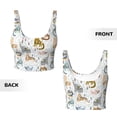 thumbnail image 5 of Xecao Cute Colorful Animal for Sports Bra with Removable Pads, Crop Tank Top Design, Women's Longline Sports Bra - Non-Wired - X-Large, 5 of 9