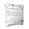 thumbnail image 2 of LNWH Decorative Pillow Covers, Cartoon Monster Face Square Sofa Decorative Knit Pillow Case, 24"x24", 2 of 8