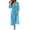 Blue, variant on Levmjia Women's Long Sleeve V Neck Maxi Dress Casual Loose Flowy Dress with Pockets Tie Waist Boho Summer Beach Vacation Dresses