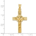 thumbnail image 4 of 14K Yellow Gold Charm Pendant 40.5 mm 20.5 Polished Satin And Diamond-Cut Crucifix, 4 of 4