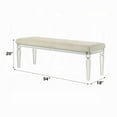 thumbnail image 5 of Rara Bench - Beige Padded Seat - 54 Inch Clear Tapered Acrylic Legs, 5 of 5