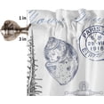thumbnail image 5 of Coastal Curtain Tier and Valance Set for Nautical Kitchen,3 Piece Rod Pocket Short Window Curtains-36inch Length,Sea Starfish Small Window Treatments Tiers for Half Cafe Windows/Bedroom/Bathroom, 5 of 5