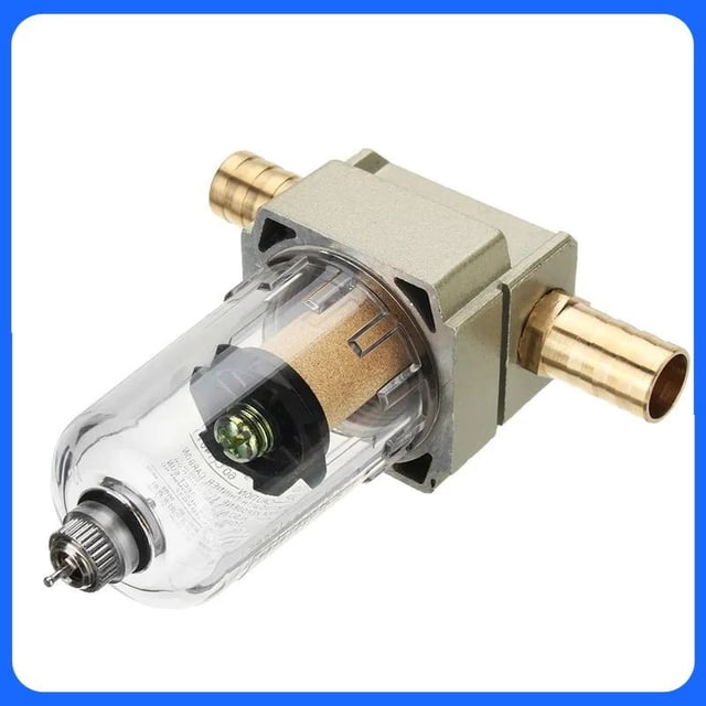 SMC Type AF2000-02 Copper Core Manual Drain Miniature Air Source Processor & Air Filter with 16mm Pagoda Straight Connector