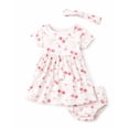 thumbnail image 1 of Gerber vestido blanco algodón 2 piezas para niña primavera y verano cómodos, 1 of 7