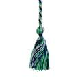 thumbnail image 2 of Honors Graduation Academic Honor Cord (Navy Blue/Kelly Green/Silver) - pack of 10, 2 of 2