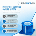thumbnail image 2 of 8 Rolls of 1200 Sheets Protective Barrier Film Rolls 4" X 6" for Dental, Medical, Tattoo (Blue), 2 of 5