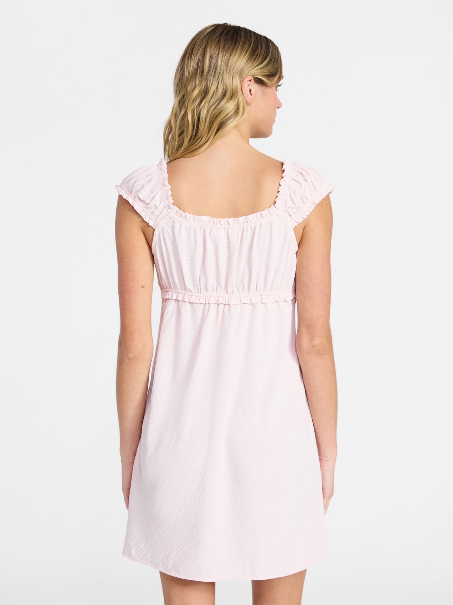 No Boundaries Fit and Flare Mini Dress with Short Sleeves, Women's XXS-XXL