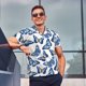 thumbnail image 4 of Balery Beautiful Butterflies Camisa Polo de Hombre con Estampado, de Manga Corta y Tejido Medio, Camisa Tipo Golf Polo-Small, 4 of 6