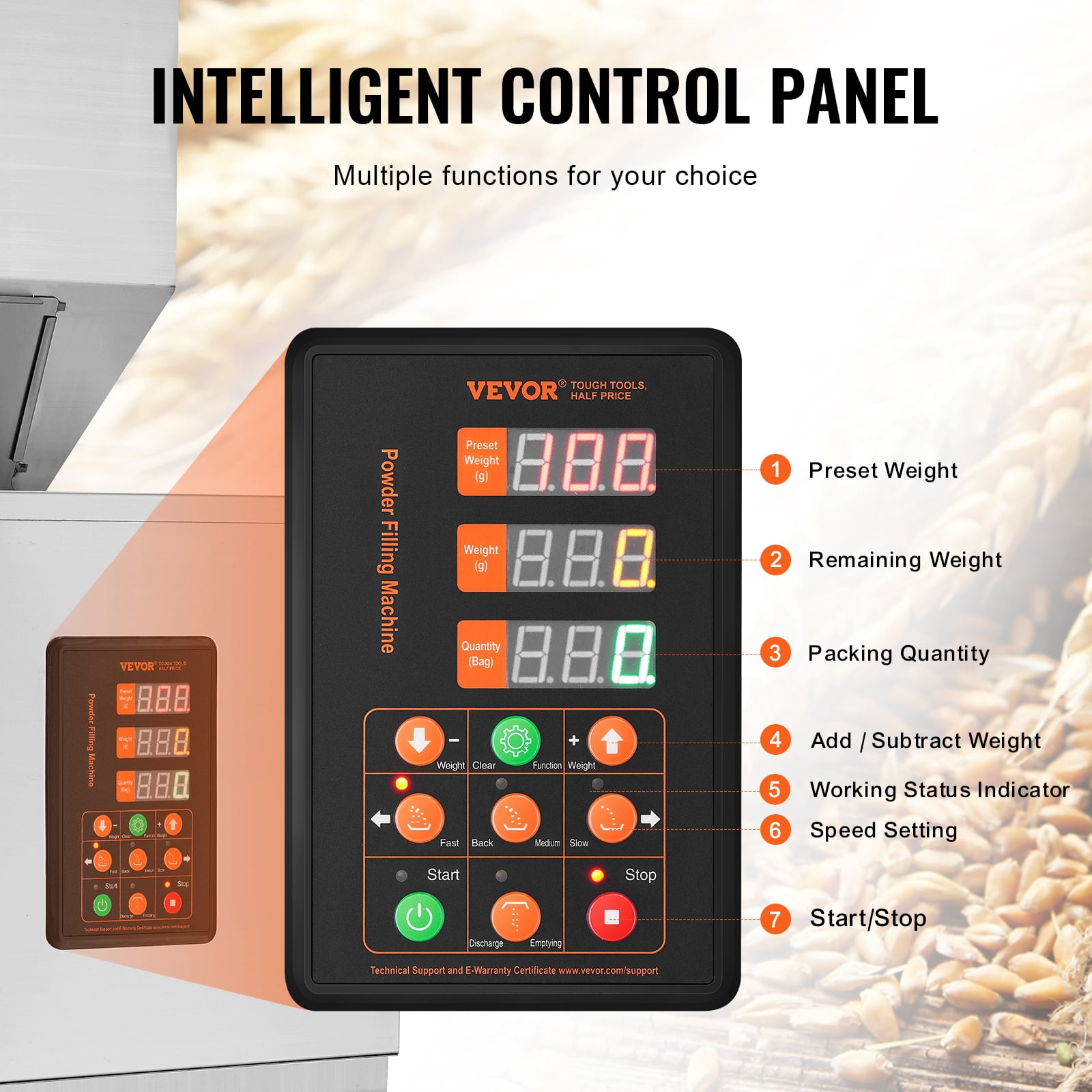 KFFKFF Automatic Particle Packing Weighing,Filling Machine 10-1000g Tea Grain