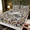 thumbnail image 4 of Manfei Camo Pattern Mallard Queen Sheets,Classic Camouflage Queen Sheet Sets,4pcs,1 Flat Sheet,1 Fitted Sheet and 2 Pillowcases, 4 of 6