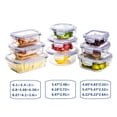 thumbnail image 3 of Bayco Glass Storage Containers with Lids, 9 Sets Glass Meal Prep Containers Airtight, Glass Food Storage Containers, Glass Containers for Food Storage with Lids - BPA-Free(Purple), 3 of 4