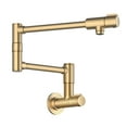 thumbnail image 2 of KRAUS® Bolden™ Wall Mount Pot Filler Kitchen Faucet with Retractable Arm in Spot-Free Brushed Brass, 2 of 14