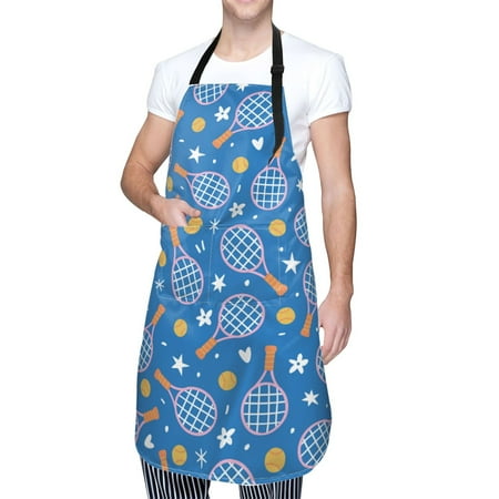 

Cauagu Tennis Aprons with Pockets Waterproof Apron for Women Kitchen Cooking Apron Adjustable Bib Aprons Chef Apron for Cooking Drawing Crafting