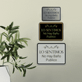 thumbnail image 3 of Signs ByLITA Classic Framed Lo Sentimos No Hay Baño Publico Sign (Navy Blue / White) - Small, 3 of 8