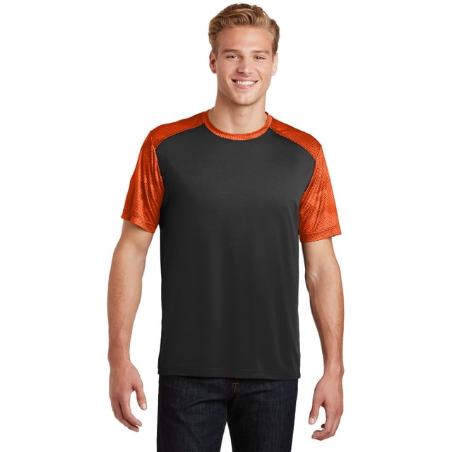 Camiseta Sport-Tek® CamoHex Colorblock. ST371 deporte-tek ST371
