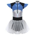 thumbnail image 4 of vastwit Women's Space Cadet Outfits Fly Sleeve Leotard Sequins Tulle Skirt Bodysuit Silver 4XL, 4 of 7