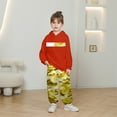 thumbnail image 2 of Girls Outfit Set Long Sleeve Oversized Hooded Sweatshirt Camo Print Pants Children Sports Loose Autumn Outfits, 2 of 4