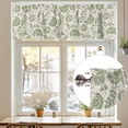 thumbnail image 7 of Farmhouse Sage Green Floral Valances for Windows, 42 x 12in, Linen Boho Flower Rustic Country Rod Pocket Kitchen Valance Curtain Light Filtering Window Treatments for Living Room Bedroom, 1 Panel, 7 of 7