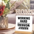 thumbnail image 5 of Funny Office Decor Office Desk Signs Working Hard Hardly Working Acrylic Desk Plaque Sign Home Office Decoration 4x4 Inch, 5 of 6