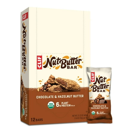 Clif Organic Nut Butter Filled Energy Bars Chocolate Hazelnut Butter -- 12 Bars