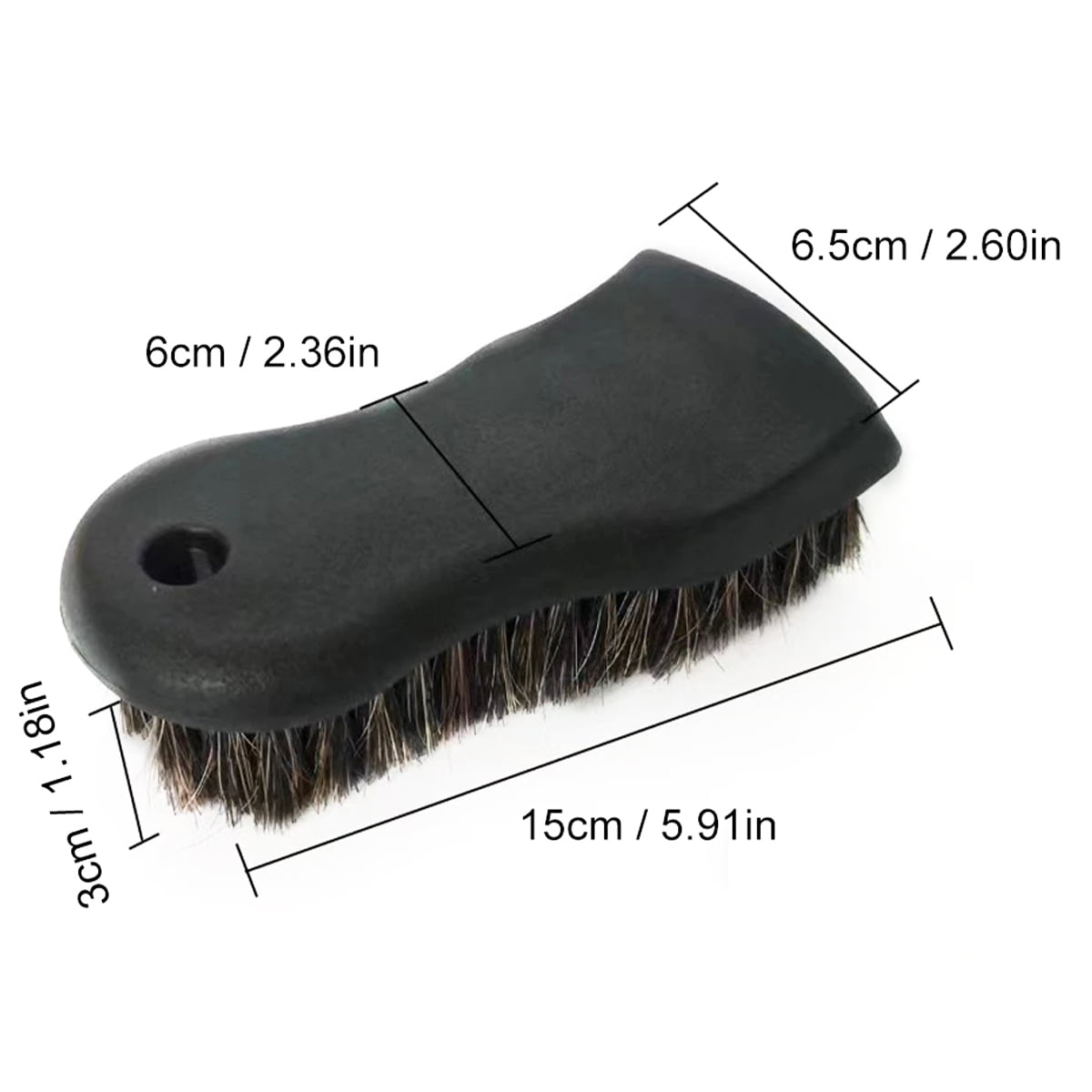 gvtocld Horse Hair Cleaning Brush Long Bristle Leather Cleaning Brush Premium Horse Hair Interior Brush Soft Car Cleaning Brush Horse Hair Bristle with