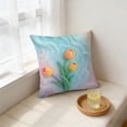 thumbnail image 5 of Tulip Print Faux Fur Throw Pillow Covers - 45cm Double-Sided Short Plush Cushion Cases, Spring Floral Decor for Sofa, Couch & Bedroom, No Insert, 5 of 8