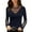 Blue, variant on Womens Athletic Tops Women Solid Long Sleeve V Neck Top Shirt Tunic for Casual Elegant Everyday Wear Women’s T-Shirts Pro for Stylish Comfort Blue XL