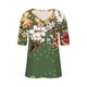 thumbnail image 5 of Camisetas de Manga Corta con Cuello en V Impresas, Camisetas Ligeras Y Elegantes con Cuello en V de las Mujeres, 5 of 5