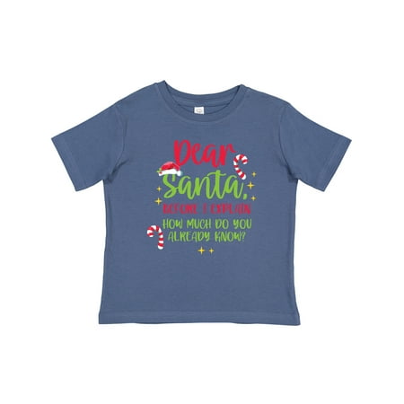 

Inktastic Christmas Dear Santa Before I Explain How Much Do You Know Gift Baby Boy or Baby Girl T-Shirt