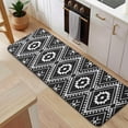 thumbnail image 5 of Black Geometric Striped Pattern Kitchen Rug Mat,Kitchen Runner Rugs Non Skid Washable,Decorative Kitchen Floor Mats for Kitchen,Sink,Laundry,17"x47.2", 5 of 7