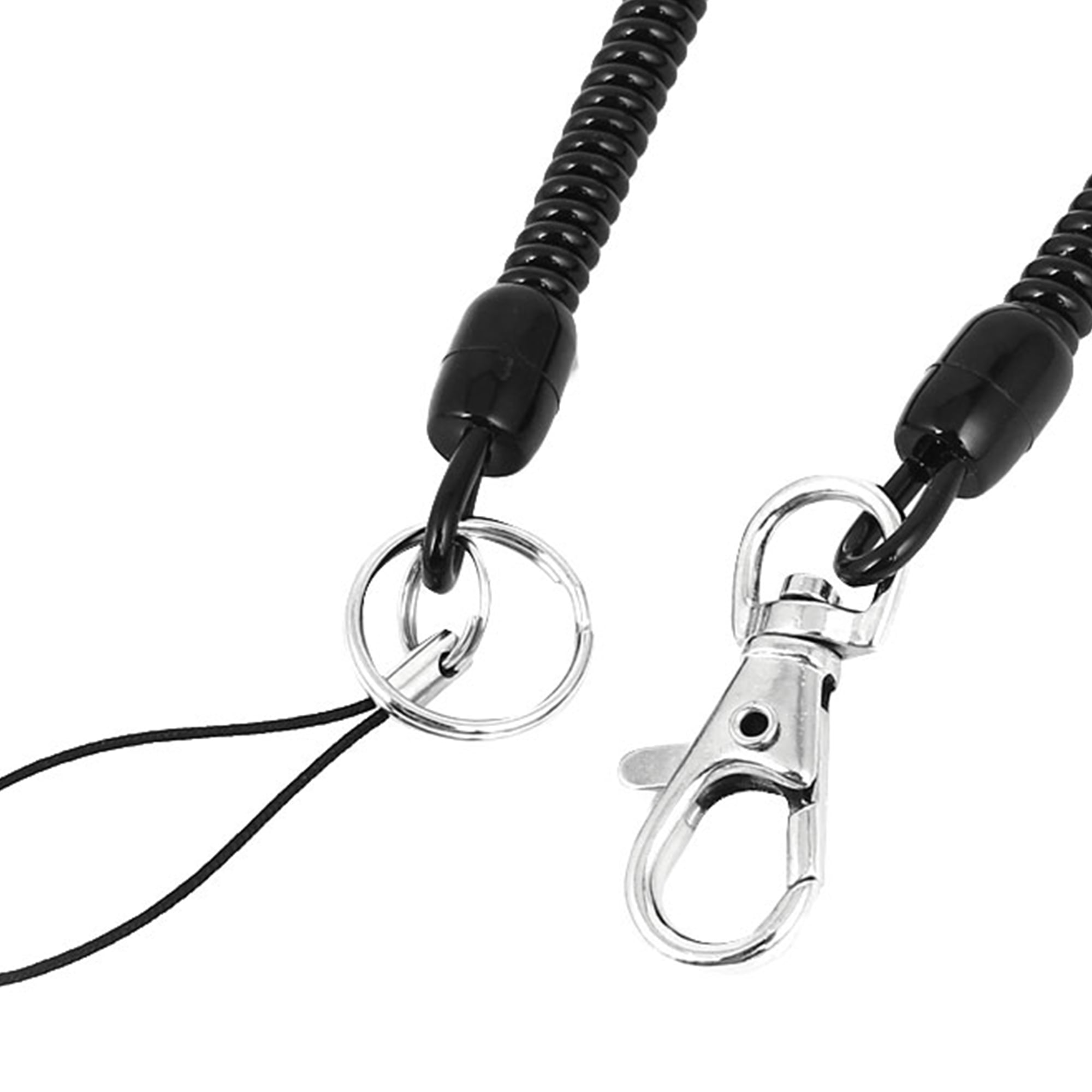 Unique Bargains Coil Spring Keychain Spiral Fishing Lanyard Cord with Lobster Clasp