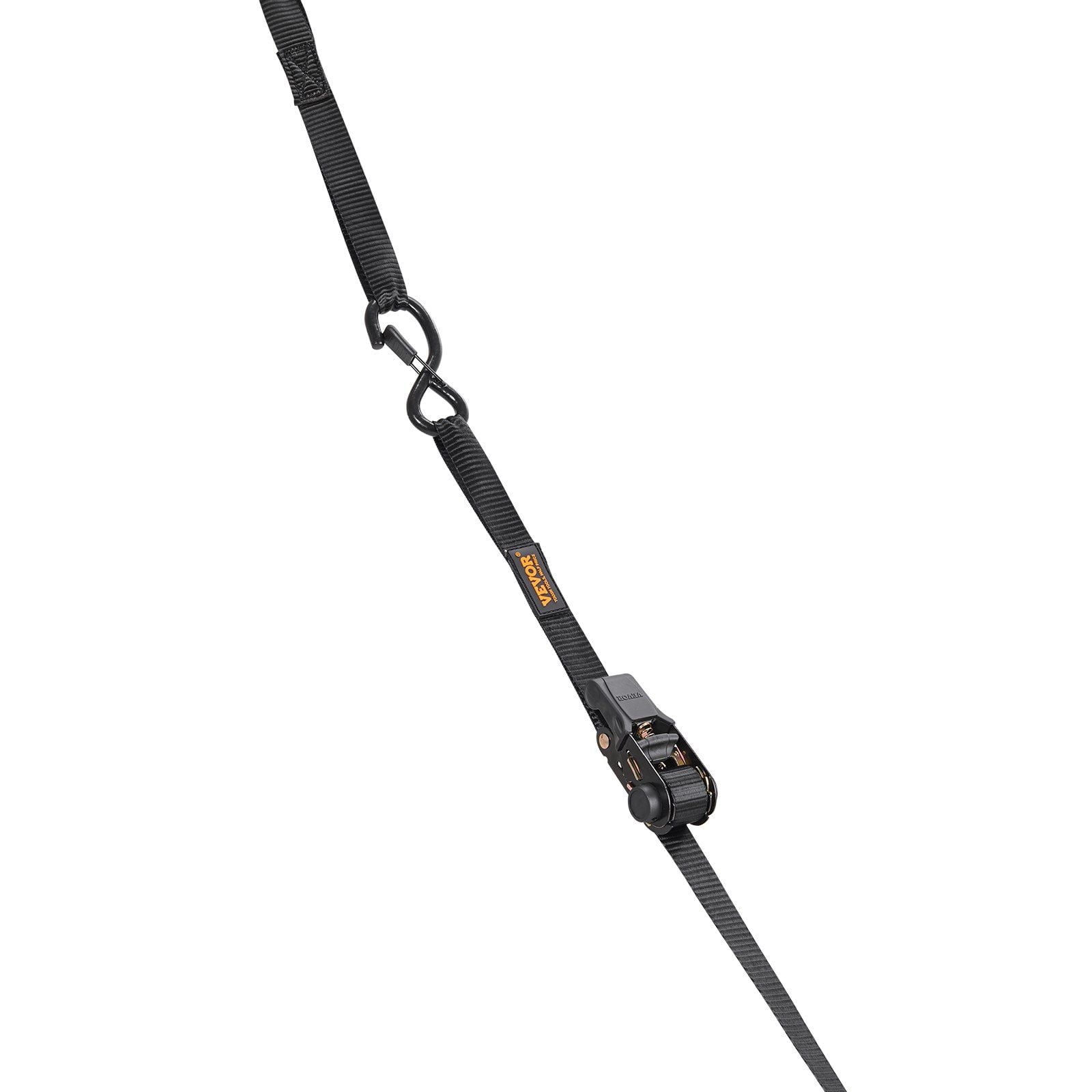 Premium Ratchet Tie Down Straps (4PK), 2200 LB Capacity, 1" x 15' Extra Long Straps with Padded Grips for Securing Appliances, Motorcycles, Cargo
