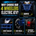 thumbnail image 6 of IVFJFV 36V Electric 4 Wheeler, Electric Four Wheeler with Rubber Tires, 500W Off-Road All-Terrain Featuring Dual Speed Adjust, Front Rear Shock Absorbers, Multiple Safety Protection Designs,BLUE, 6 of 9