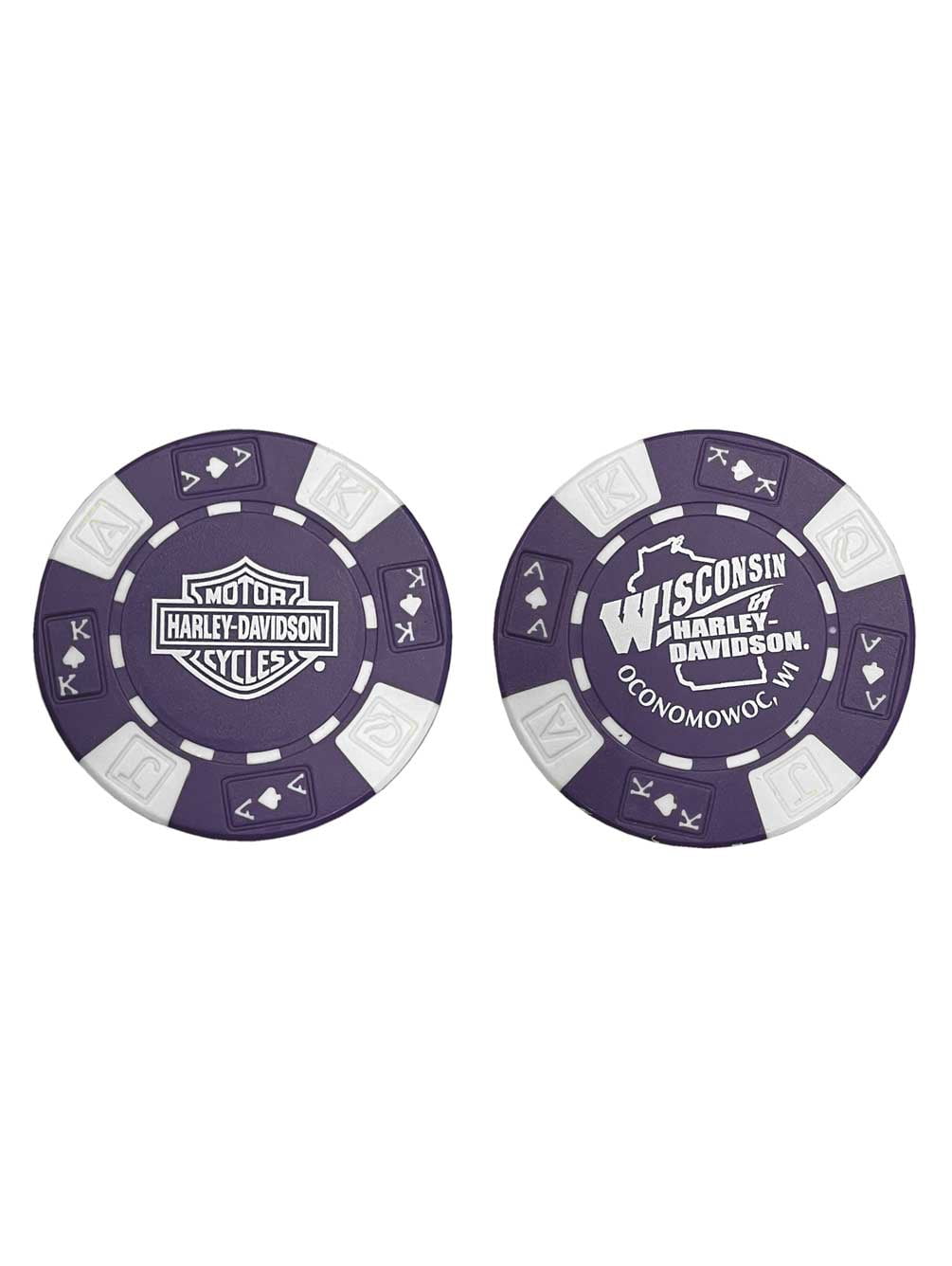 Harley-Davidson Wisconsin Harley-Davidson Poker Chip Blue & White CHIP