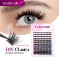 thumbnail image 2 of MASSCAKU-pestañas postizas, color mezclado, volumen ruso, natural, suave, bricolaje, racimo, pestañas de hilo, lindo ciervo, pestañas arcoíris, 144 hola suerte  unisex, 2 of 2