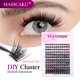 thumbnail image 2 of MASSCAKU-pestañas postizas, color mezclado, volumen ruso, natural, suave, bricolaje, racimo, pestañas de hilo, lindo ciervo, pestañas arcoíris, 144 hola suerte  unisex, 2 of 2