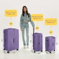 thumbnail image 3 of 30 Inch Large Checked Luggage with Spinner Wheels,Expandable Hardshell Suitcase with TSA Lock,Lightweight Hardside Rolling Luggage for Travel,DQ135-Purple, 3 of 9
