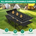 thumbnail image 5 of Slsy Extra Heavy Duty Foldable Quick XL Camping Cot, Black, 78"x32"x18", Supports 900 lbs, 5 of 18