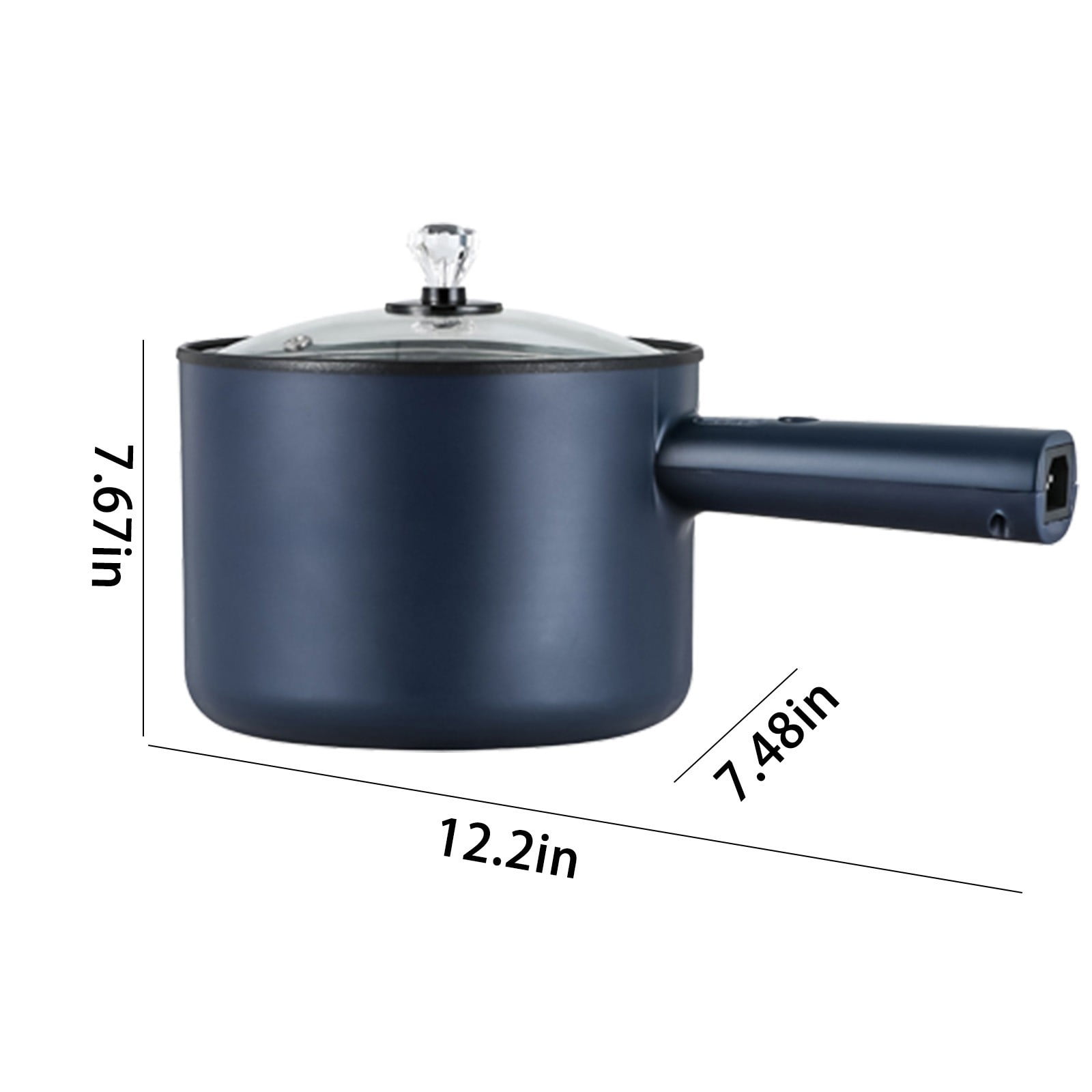 Multifunctional Electric Pot, Portable Cooker for Rice, Pasta, Soup, 1.8L Capacity, 450W Power, Non-Stick Ceramic Coating, Overheat Protection, Ideal for Dorms, Office, Camping