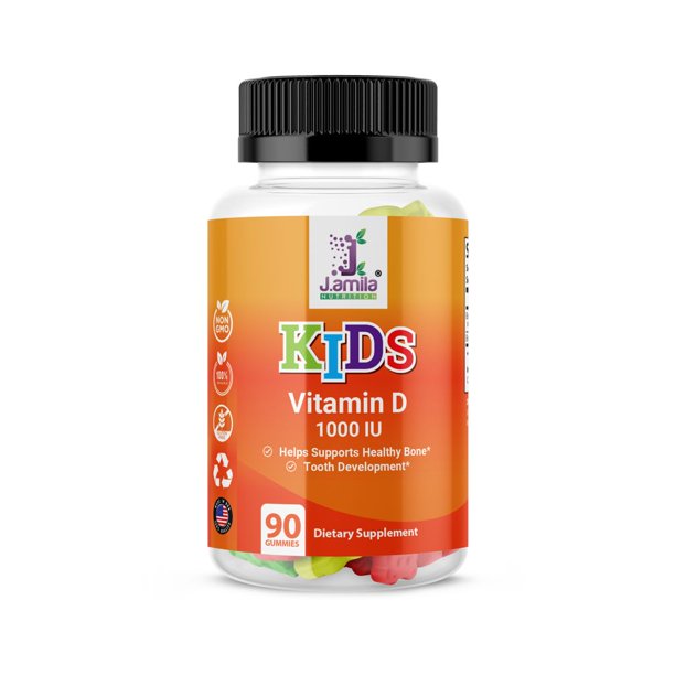 J.Amila KIDS VITAMIN D 1000 IU 90 GUMMIES For Supports Healthy Bone
