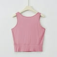 thumbnail image 5 of Munlar Vest Tops for Women Pink Chemise Summer with Built in Bra Round Neck Loose Solid Sleeveless Shirts 3XL, 5 of 5
