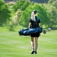 thumbnail image 4 of Gymax Blue Golf Stand Cart Bag Club with Carry Organizer Pockets Blue, 4 of 10