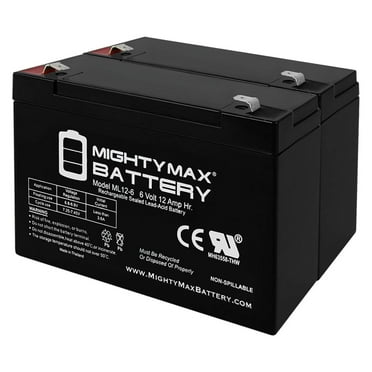 6V 12AH F2 Battery Replaces National Power Corp GS026RWLP - 2 Pack
