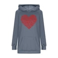thumbnail image 5 of Oplxuo Women Hoodies Cute Heart Printed Long Sleeve Hooded Sweatshirt Casual Travel Outfits with Pocket, 5 of 5