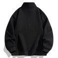 thumbnail image 5 of VgaVtl Long Sleeve Sweatshirts for Men Big and Tall Fall Winter Half Zipper Pullover Casual Mock Neck Golf Shirts for Men, 5 of 9