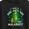thumbnail image 3 of The Grinch - Prone To Shenanigans Malarkey - Juniors Cropped Pullover Hoodie, 3 of 5